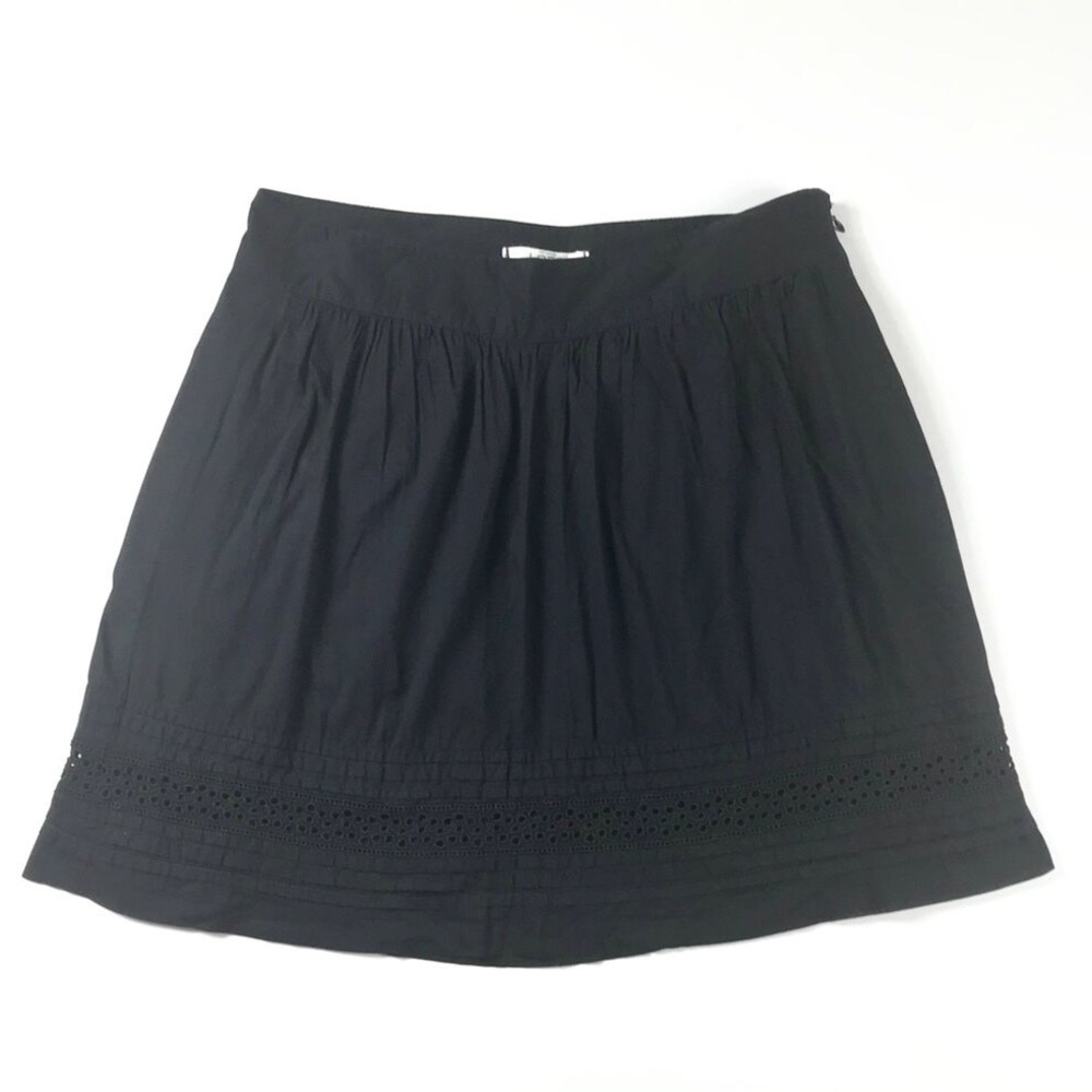 Ann Taylor Loft Black Eyelet A- Line Skirt Size 2 Petite - Picture 1 of 5
